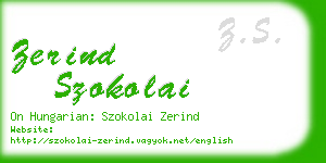 zerind szokolai business card